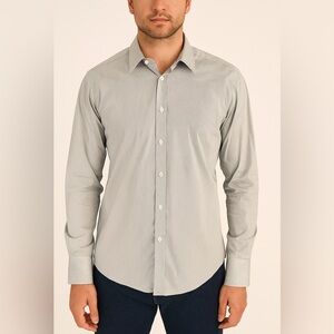 Light Gray Button-Up Gianni Versace Shirt